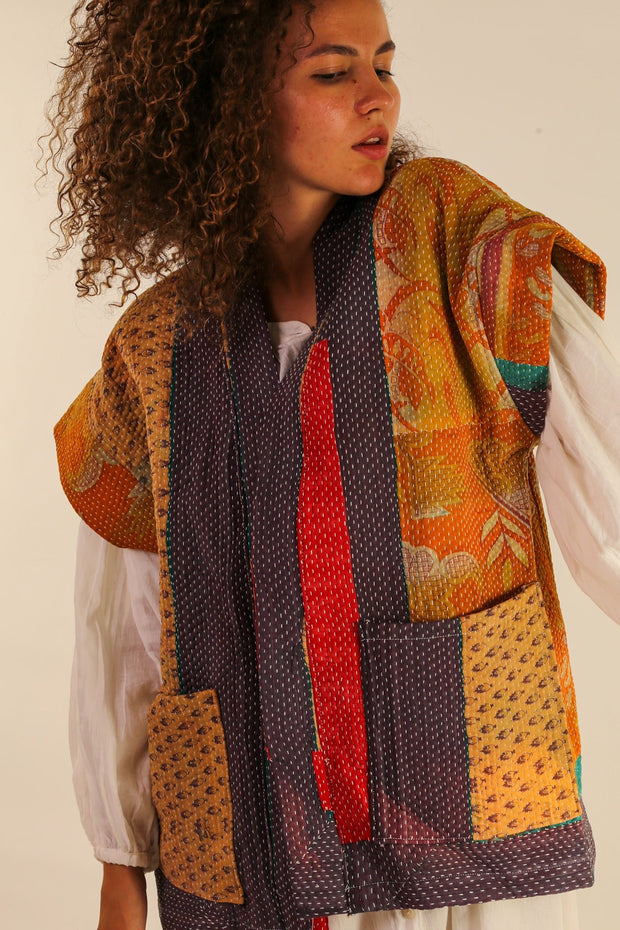 KANTHA VINTAGE QUILT ASSO - sustainably made MOMO NEW YORK sustainable clothing, slow fashion