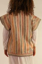 KANTHA VINTAGE QUILT VEST ROMY - sustainably made MOMO NEW YORK sustainable clothing, slow fashion
