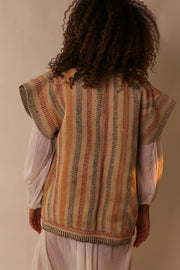 KANTHA VINTAGE QUILT VEST ROMY - sustainably made MOMO NEW YORK sustainable clothing, slow fashion