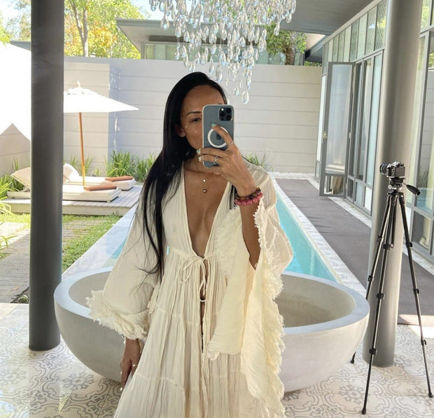 KIMONO YURI - sustainably made MOMO NEW YORK sustainable clothing, cottoncollectionspring2023 slow fashion