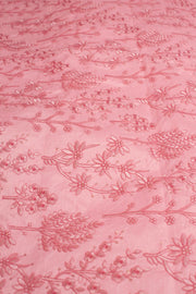 PINK EMBROIDERED SILK B32-14 - sustainably made MOMO NEW YORK sustainable clothing, slow fashion