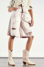 SELINA EMBROIDERED WESTERN BOOTS ( VINTAGE PINK) - sustainably made MOMO NEW YORK sustainable clothing, boots slow fashion