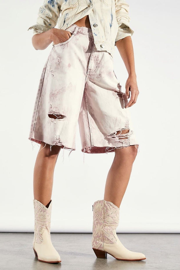 SELINA EMBROIDERED WESTERN BOOTS ( VINTAGE PINK) - sustainably made MOMO NEW YORK sustainable clothing, boots slow fashion