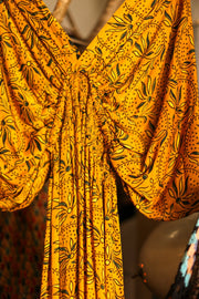 SILK KAFTAN DRESS PINA - sustainably made MOMO NEW YORK sustainable clothing, Boho Dress slow fashion