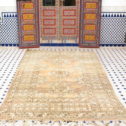 vintage moroccan rug from Beni mguild, berber handmade area rug - sustainably made MOMO NEW YORK sustainable clothing, rugs slow fashion