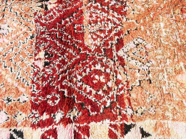 vintage moroccan rug from Beni mguild, berber handmade area rug - sustainably made MOMO NEW YORK sustainable clothing, rug slow fashion